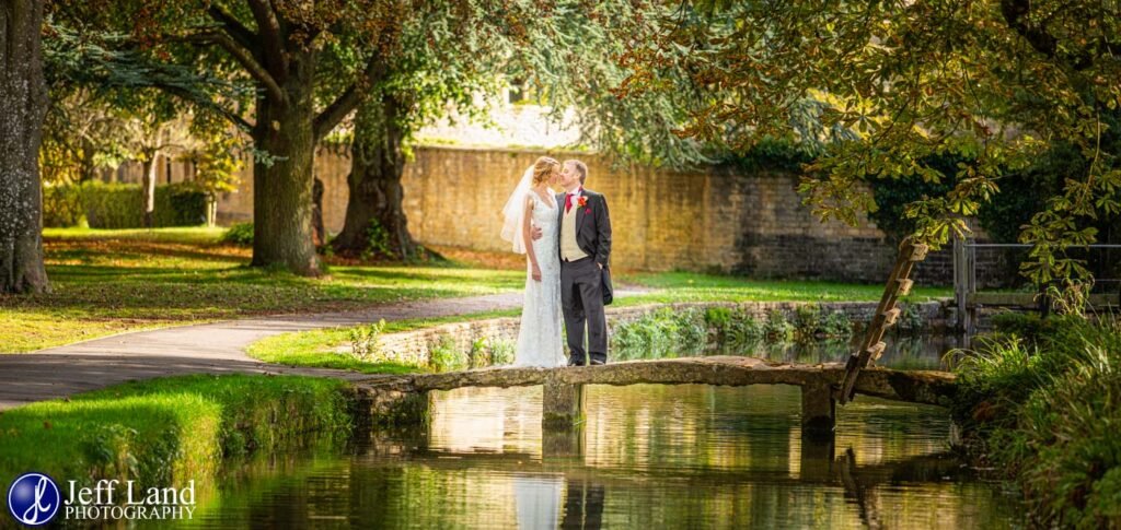 Bride and Groom Portrait Lower Slaughter Cotswold Wedding