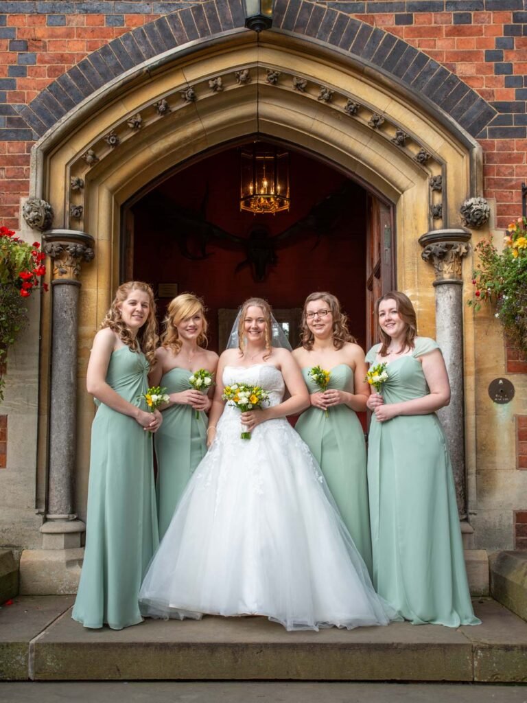 Wedding Photographer at Brownsover Hall Hotel in Rugby bride and bridesmaids