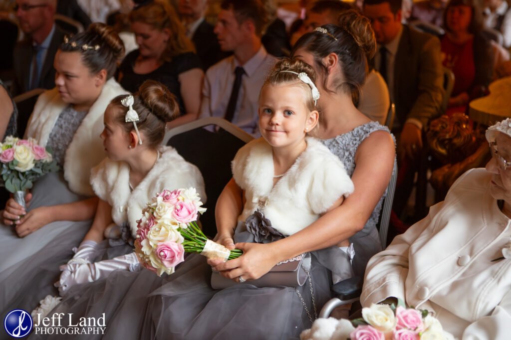 Flower Girl during Wedding Ceremony at Warwick Castle
