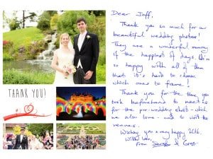 Read more about the article Wedding Photographer Thank You Letter