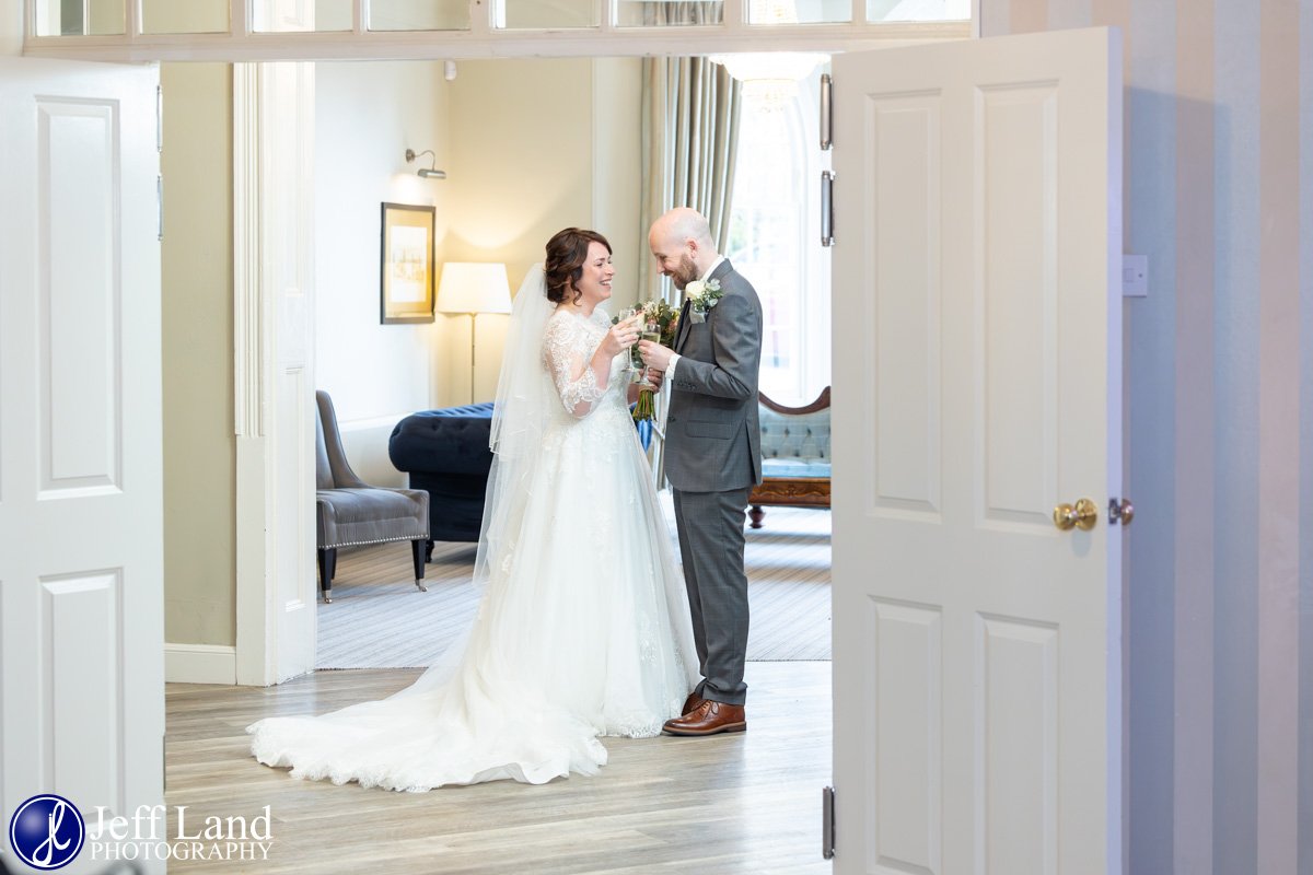Bride and Groom Candid Photo just after the Wedding Ceremony Warwick House