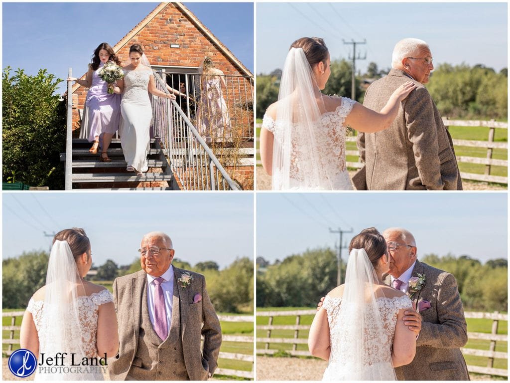 First Look, Father of the Bride, Wedding Photographer, Stratford upon Avon, The Bell, Alderminster, St. Mary's Church, Wimpstone