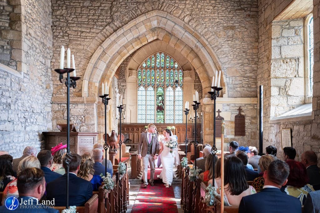 Walking Down the Isle, Wedding Photographer, Stratford upon Avon, The Bell, Alderminster, St. Mary's Church, Wimpstone