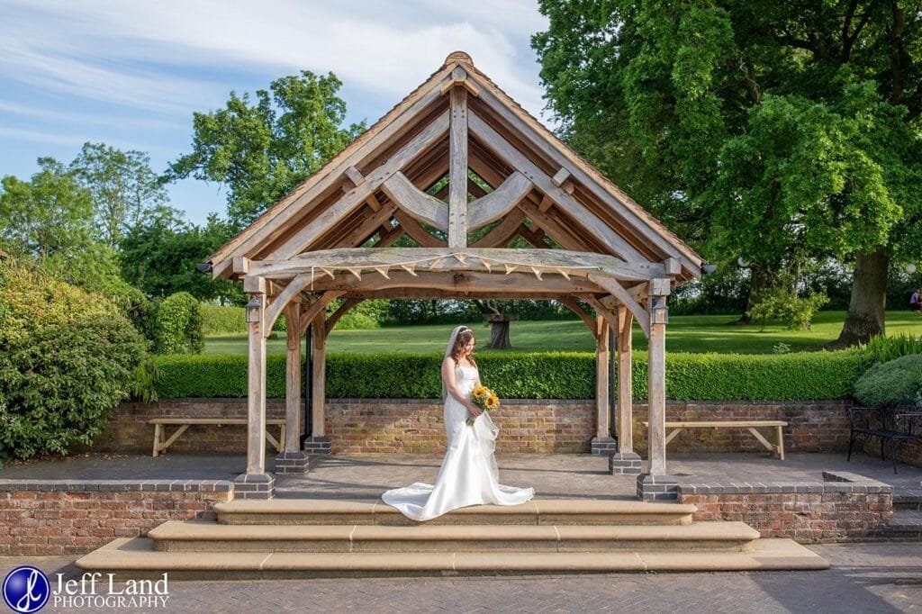 Wedding Photographer at Wethele Manor Leamington Spa Warwickshire Bride Portrait & Bouquet