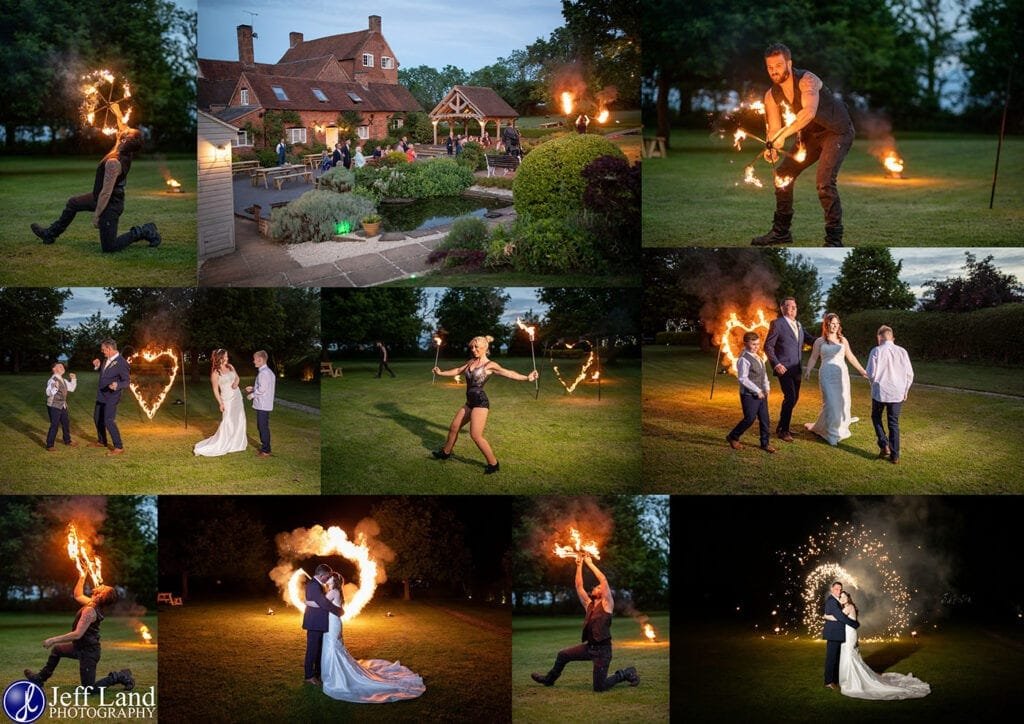 Wedding Photographer at Wethele Manor Leamington Spa Warwickshire Fire Breathers