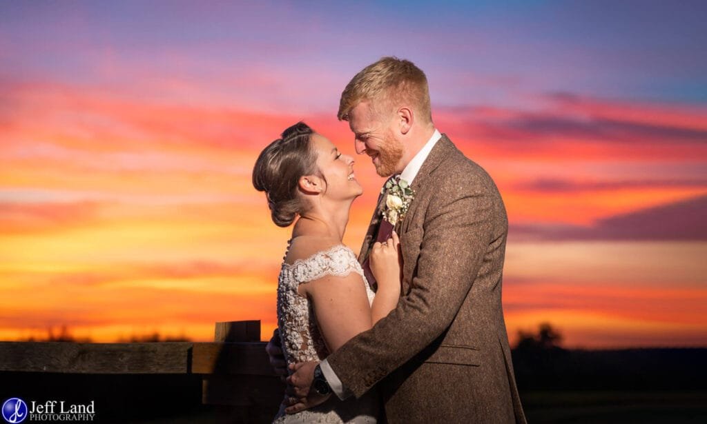 Romantic Sunset Wedding Photography