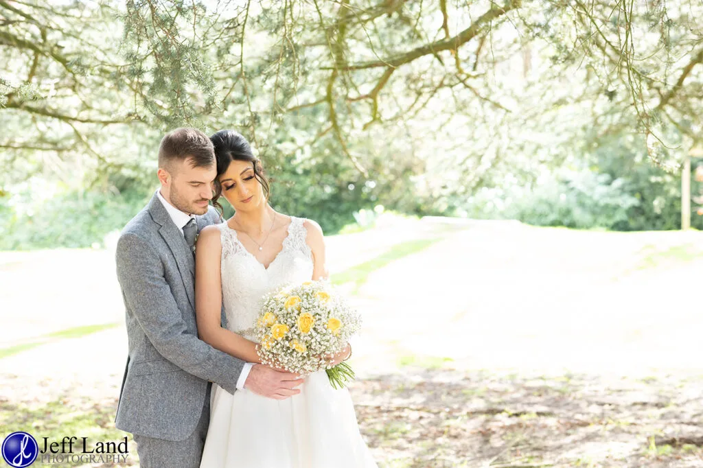 Bridal Portrait under Cedar Tree Alveston Manor Stratford upon Avon, Warwickshire Wedding Photographer