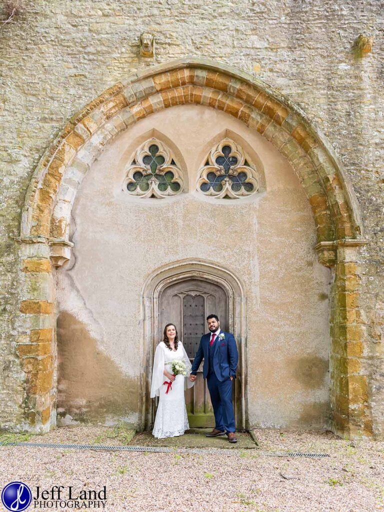 Ettington Park Wedding Bridal Portrait Church Ruins
