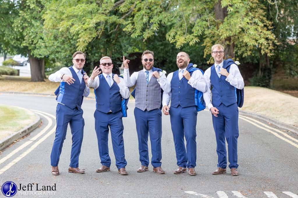 Approved Wedding Photographer Macdonald Alveston Manor Stratford-upon-Avon, Warwickshire Fun Bridal Party Photo