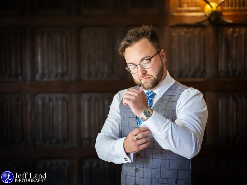 Approved Wedding Photographer Macdonald Alveston Manor Stratford-upon-Avon, Warwickshire Groom Prep