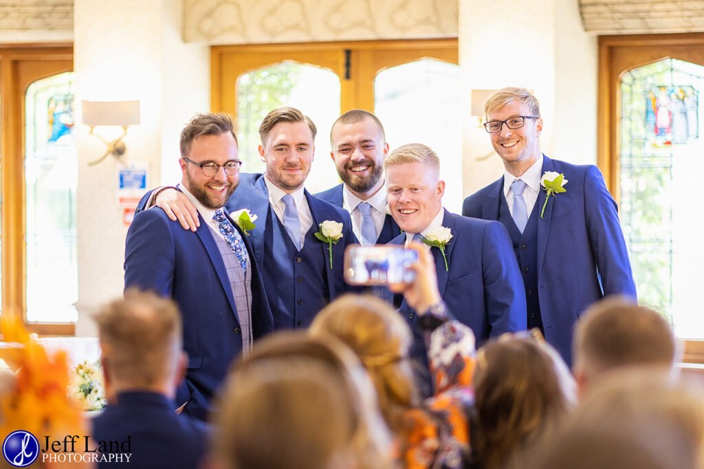 Approved Wedding Photographer Macdonald Alveston Manor Stratford-upon-Avon, Warwickshire Groomsmen Selfie