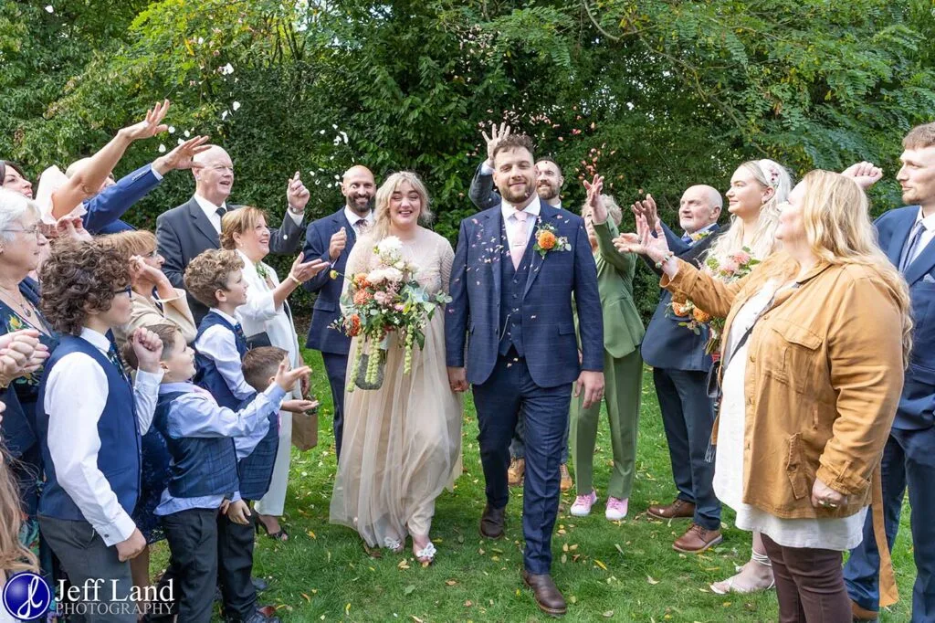 Confetti Wedding Photo Stratford upon Avon