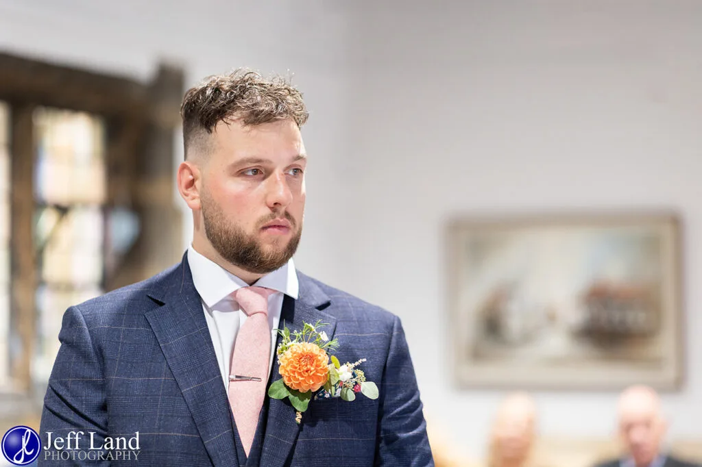 Nervous Groom Henley Room Stratford upon Avon