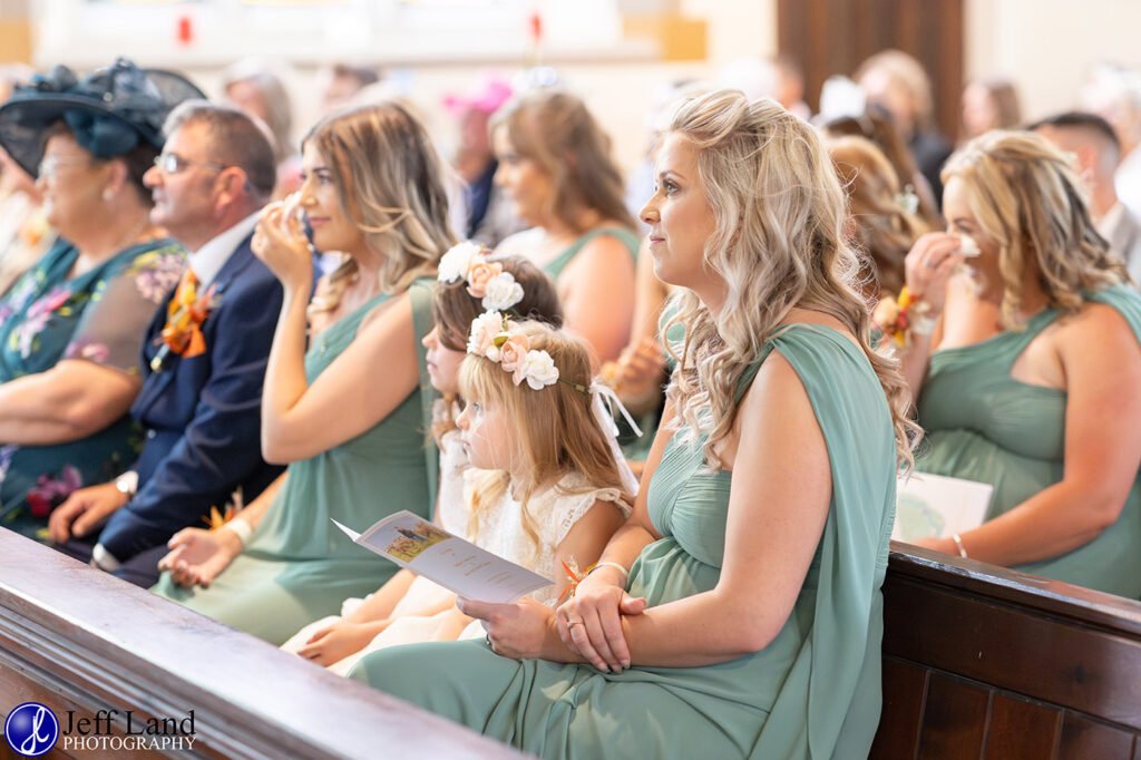 Bridesmaids and flower girls Holy Trinity Church Arrow