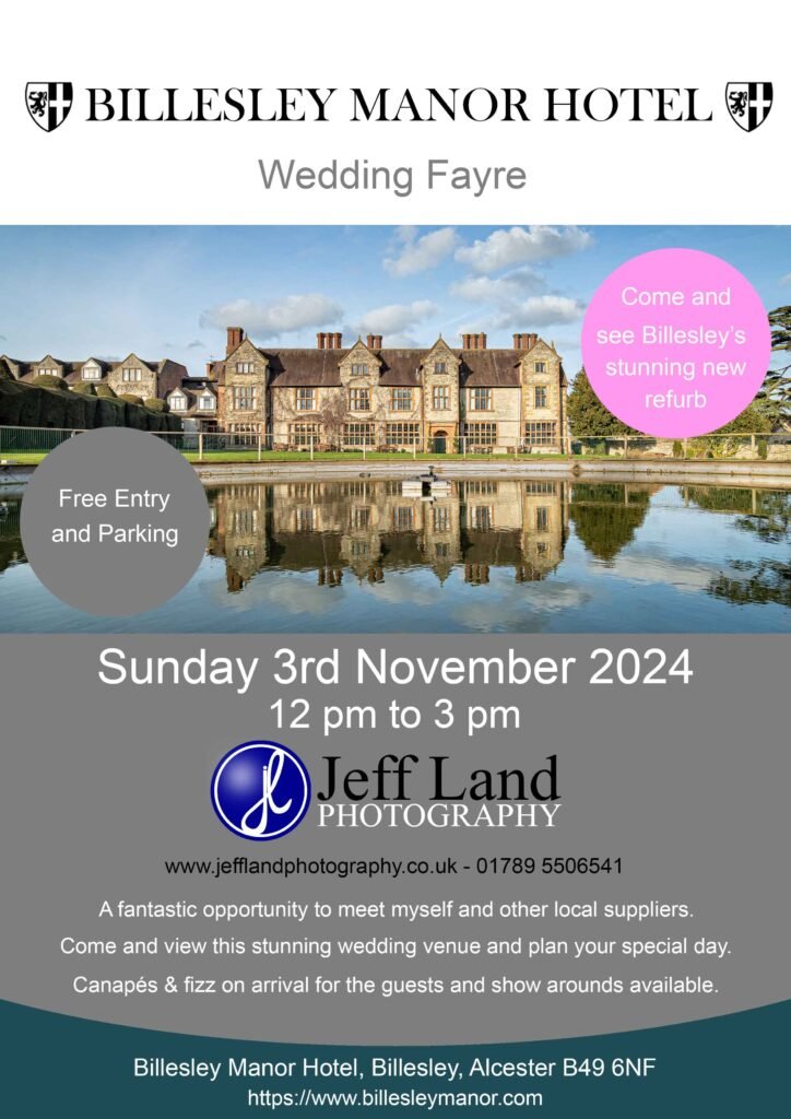 Billesley Wedding Fayre 3rd November 2024