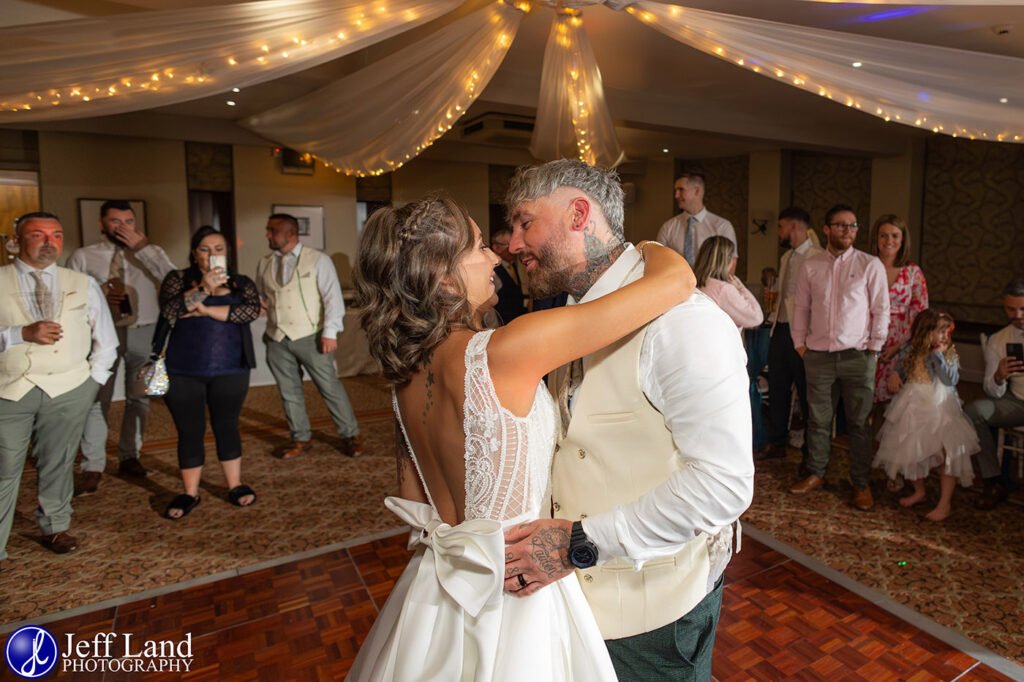 Bride and Groom first dance approved Wedding Photographer Alveston Manor Stratford upon Avon