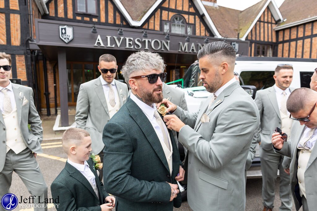 Groom and bestman approved Wedding Photographer Alveston Manor Stratford upon Avon