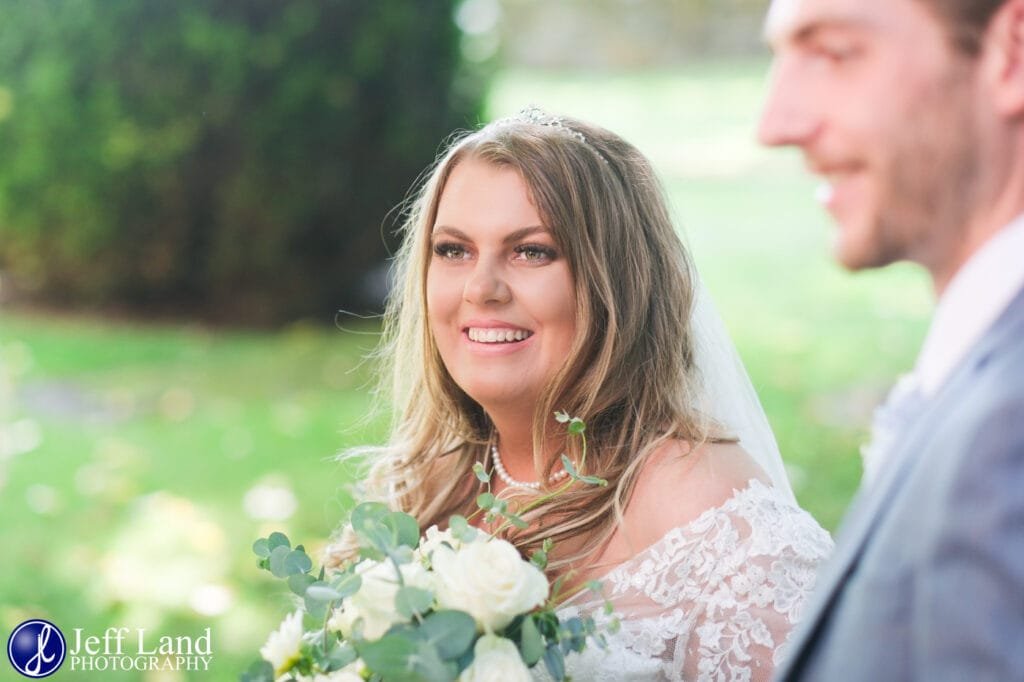 Beaming Bride Holy Trinity Church Wedding Stratford upon Avon