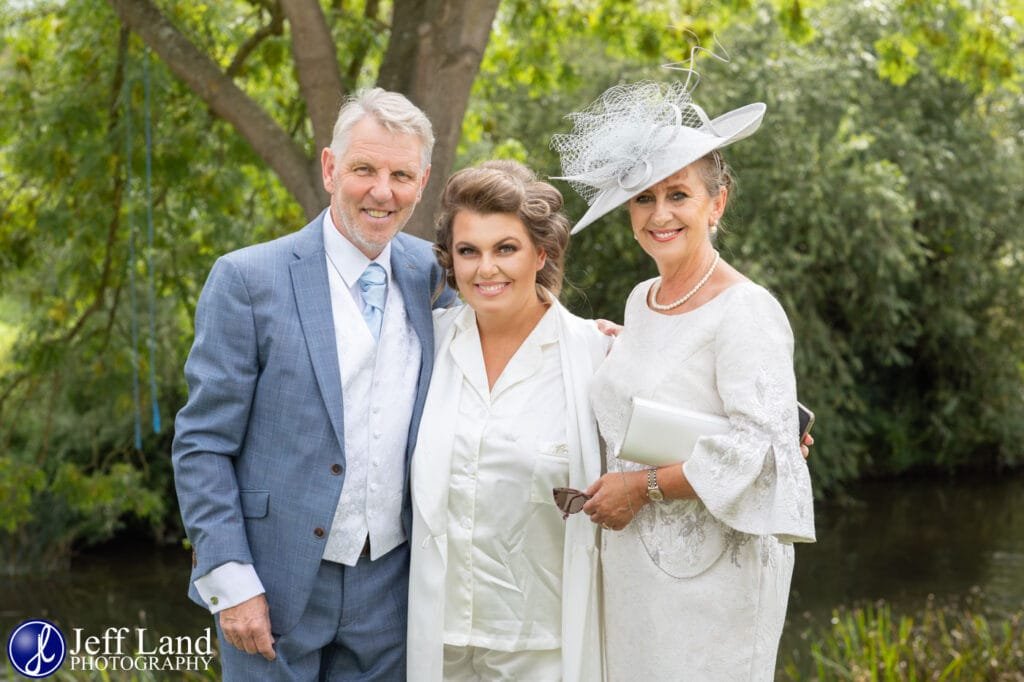 Bride to be with parents portrait