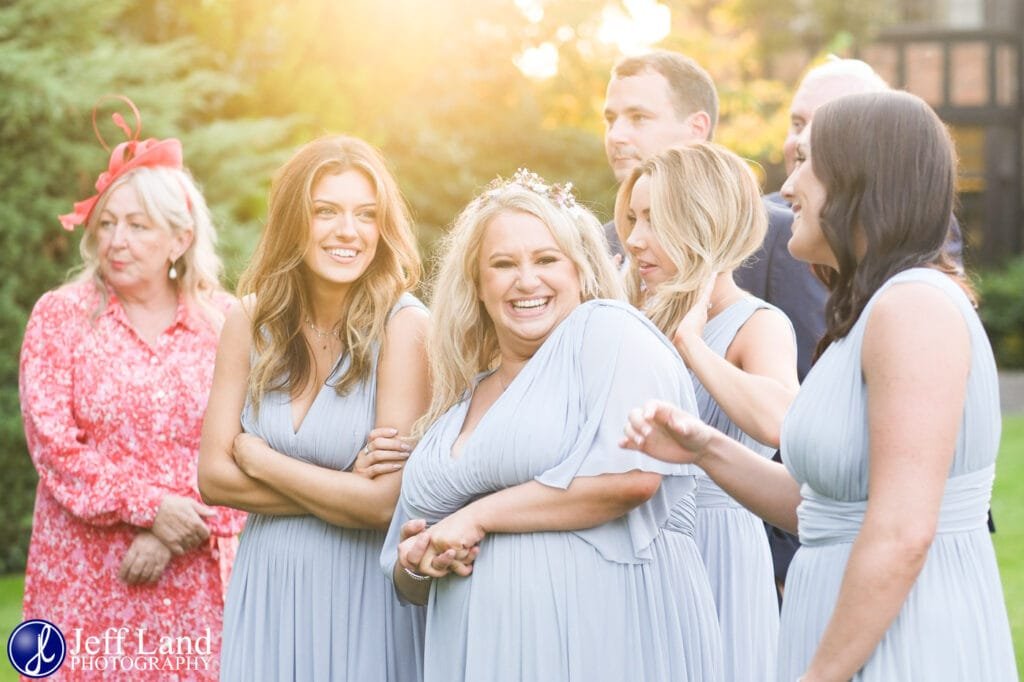 Fun Bridemaids candid photo at Macdonald Alveston Manor Stratford upon Avon