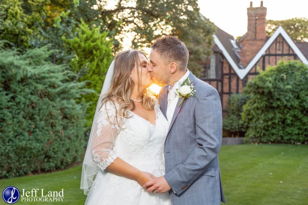 Romantic Kiss Bridal Portrait Alveston Manor