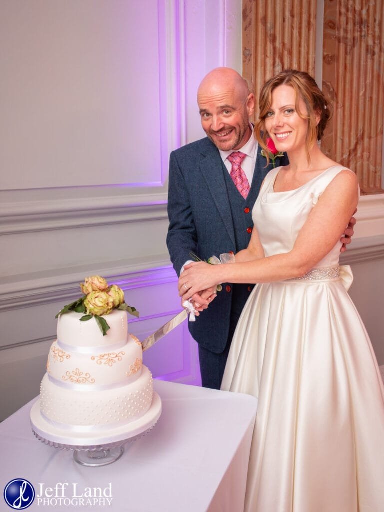 Cutting of the cake during Wedding celebrations at The Court House Warwick