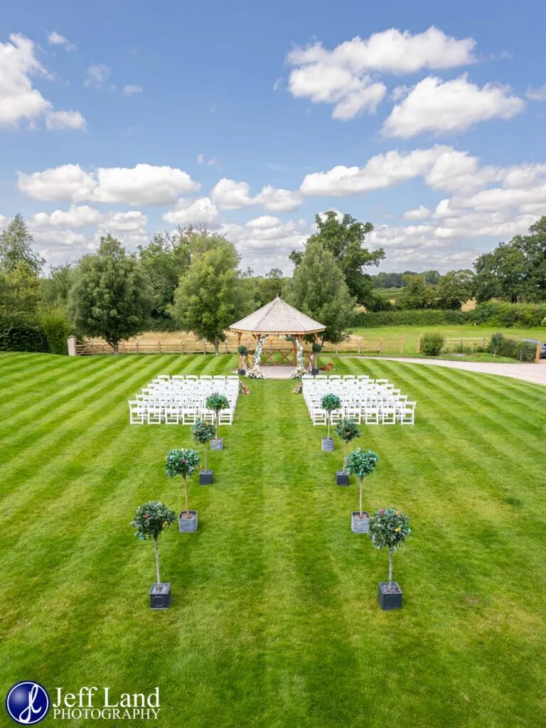 Manor Hill House Outdoor Wedding Pavilion Setup