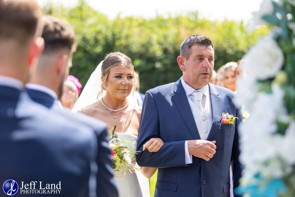 Manor Hill House Wedding Bride being given away by her Dad