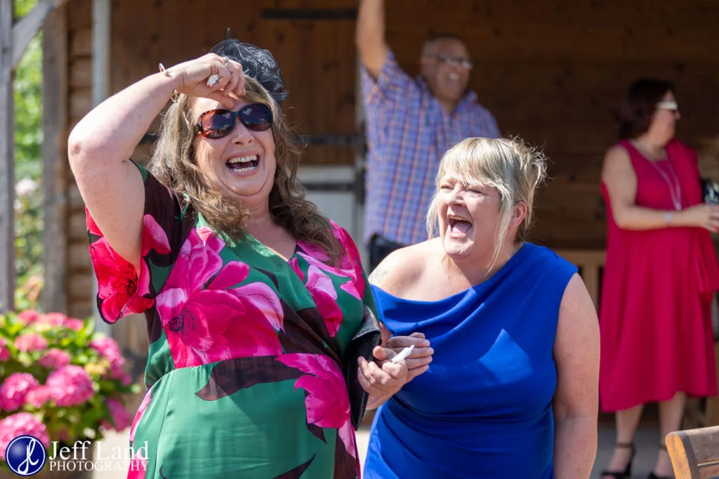 Manor Hill House Wedding Guests having a laugh