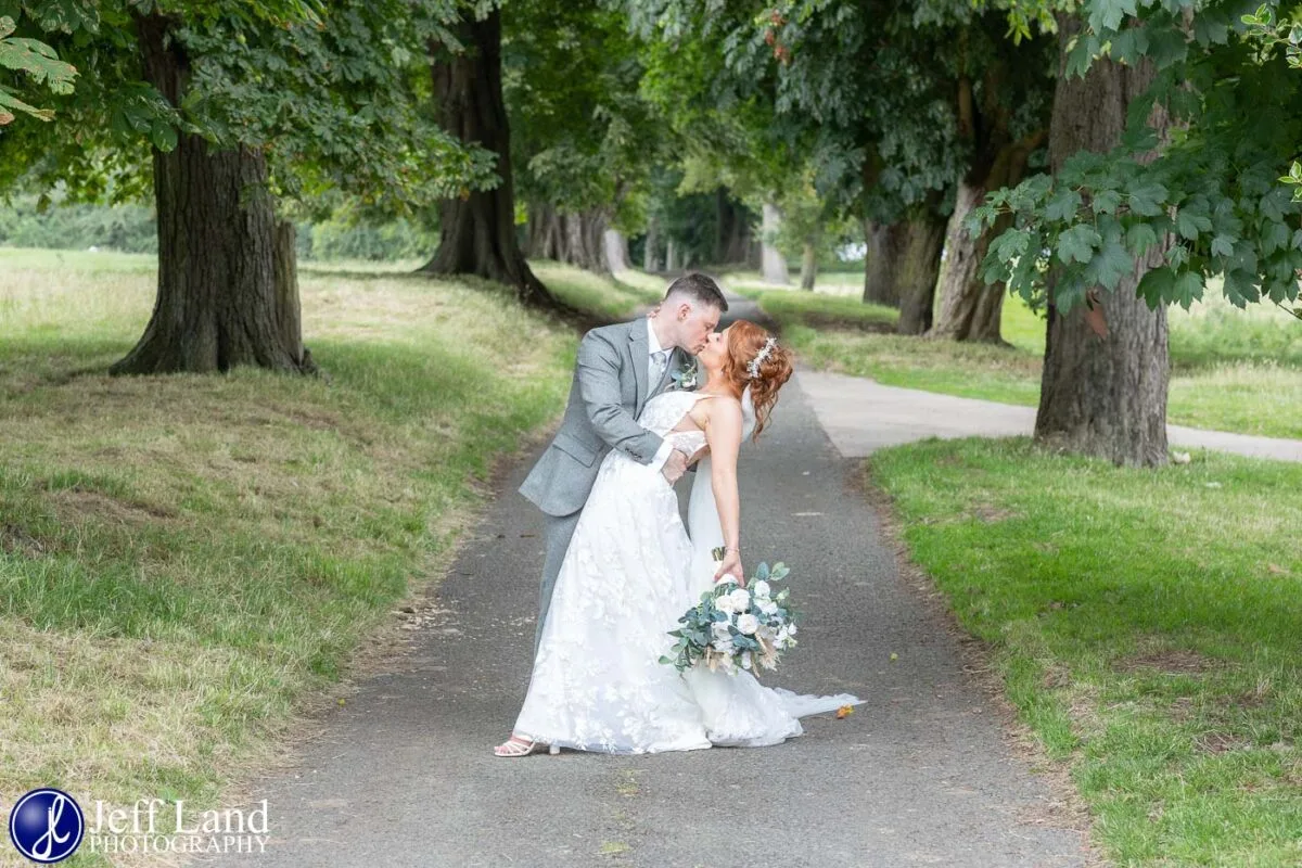 Mickleton Hills Farm Wedding Photography romantic bride and groom portrait