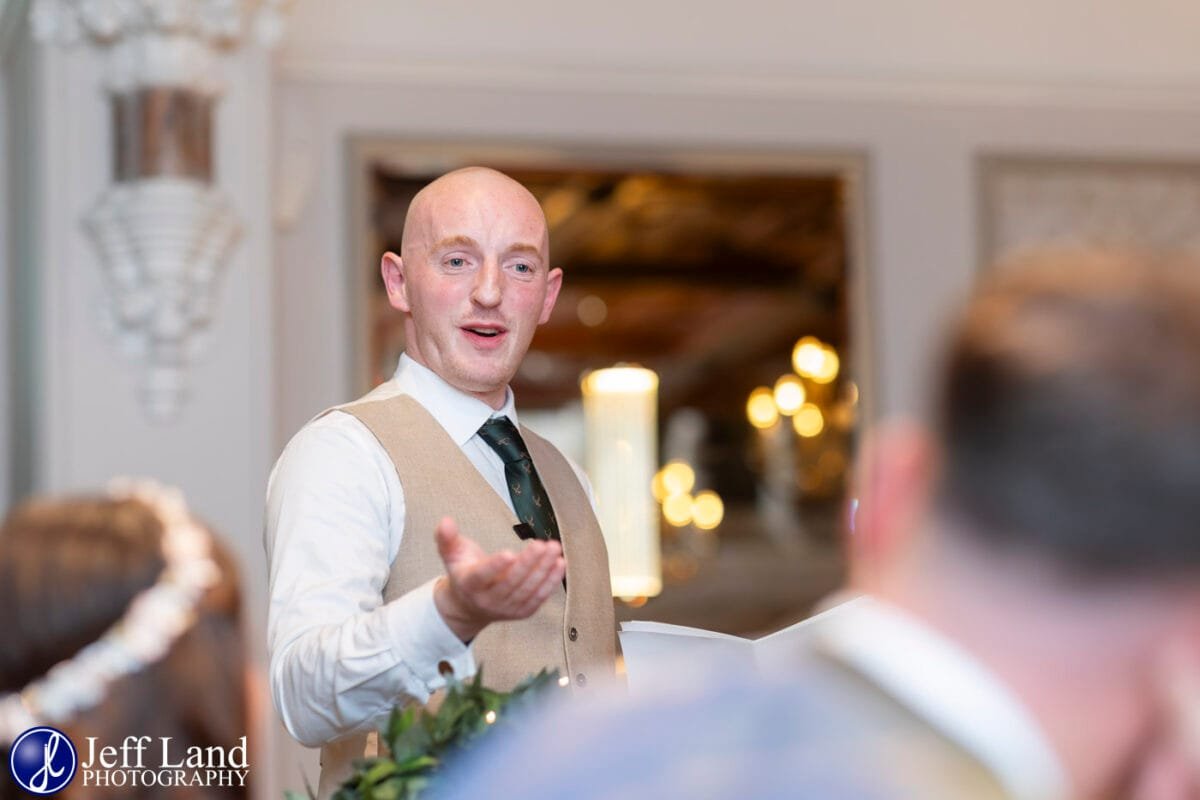 Ettington Park Wedding Wedding Breakfast Best Man Speech