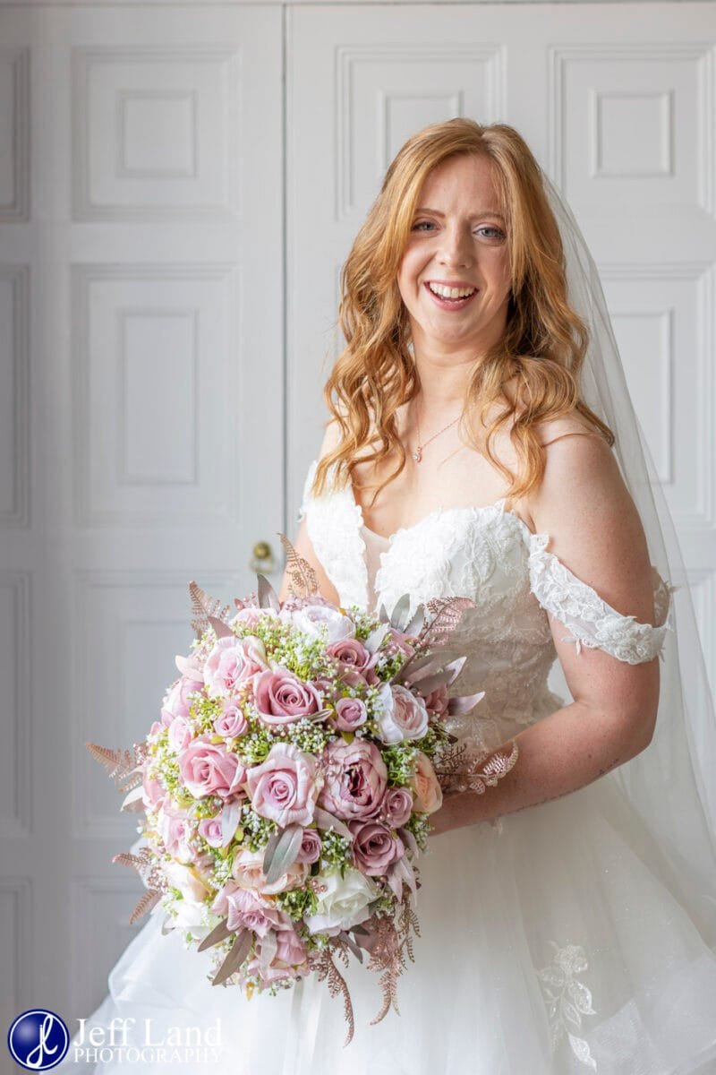 Happy Bride Portrait at Alveston Manor Stratford-upon-Avon, Warwickshire