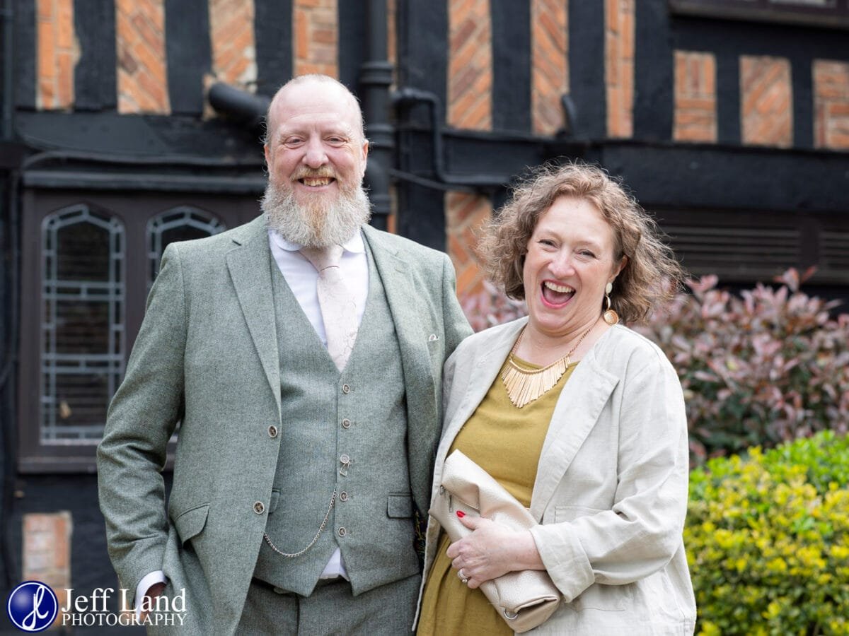 Mum & Dad fun Portrait wedding at Alveston Manor Stratford-upon-Avon, Warwickshire