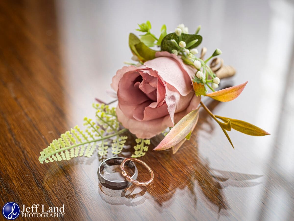Rings & Buttonhole Photo Wedding at Alveston Manor Stratford-upon-Avon, Warwickshire