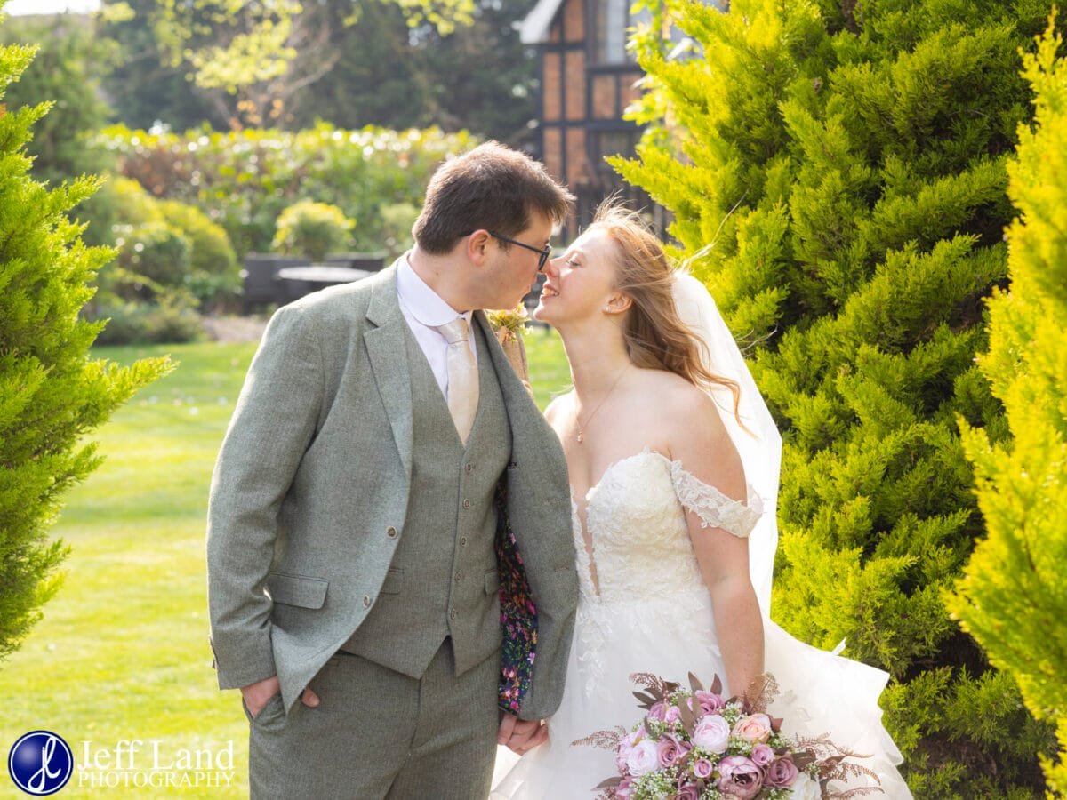 Bridal Portrait Kiss Wedding at Alveston Manor Stratford-upon-Avon, Warwickshire