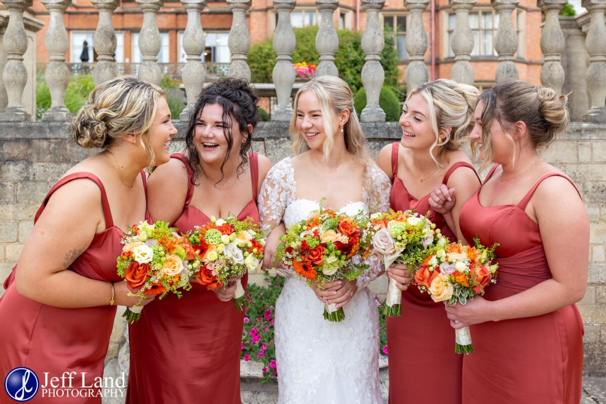 Bridesmaids having fun at The Welcombe Hotel