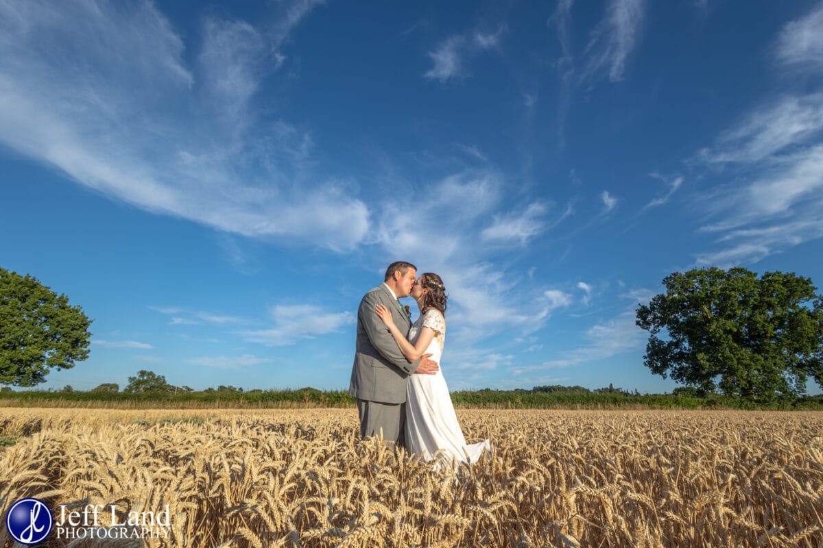 Summer Bridal Portrait in Cornfield at Alveston Pastures Farm