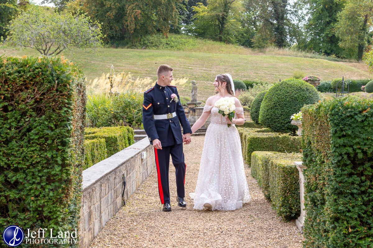 Bridal Portrait in rear garden The Welcombe Hotel