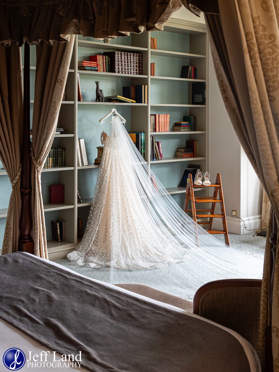 Wedding Dress in Bridal Suite at The Welcombe Hotel